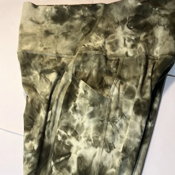 NWT Lululemon 28" Align HR Pants Diamond Dye Light Sage Army Green Dark Olive 8 - Picture 9 of 12
